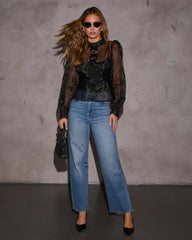 Deloris Sheer Bow Top