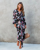 Holley Floral Twist Front Maxi Dress
