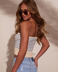 Darcie Striped Knit Tube Top