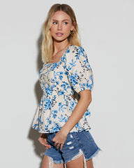 Colleen Floral Short Sleeve Top