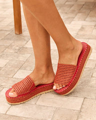 Ashlen Raffia Platform Sandals