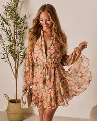 Allenah Drawstring Mini Dress