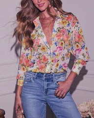 Alasia Floral Collared Top