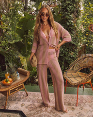 Bradley Crochet Button Down Cover Up Top