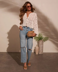 Coastal Dreams Open Knit Crochet Top