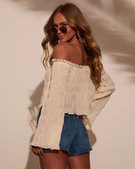 Gypsy Glow Smocked Off Shoulder Top