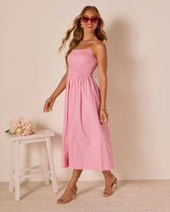 Heartland Haze Pinstripe Maxi Dress