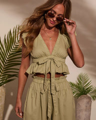 Fern Ruffle Peplum Top