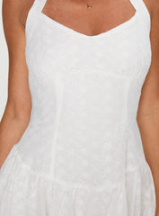 Kaesie Halter Mini Dress White