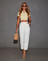 Arie Ribbed Crop Top