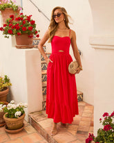 Eleanor A-Line Front Cutout Maxi Dress