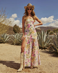 Estella Floral Strapless Maxi Dress