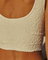 Chloe Lace Floral Crop Top