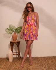 Beach Dreams Abstract Mini Dress