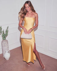 Afternoon Light Strapless Maxi Dress