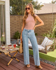 Dylan Cropped Mock Neck Top