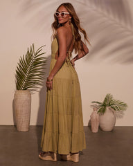 Good Timer Halter A Line Maxi Dress