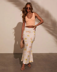 Chloe Lace Floral Crop Top