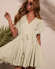 Dylann Striped Mini Dress