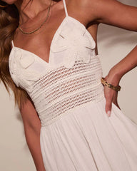 Festival Bloom Crochet Floral Mini Dress