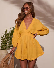 Brighter Days Gauze Mini Dress