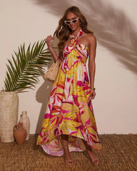 Fun In The Sun Halter Maxi Dress