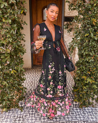 Beloved Bloom Embroidered Floral Maxi Dress