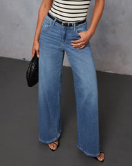Coletti Super Stretch Wide Leg Jeans
