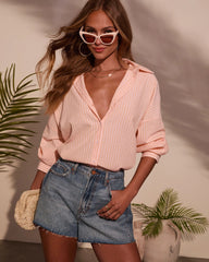 Bettie Striped Button Down Top