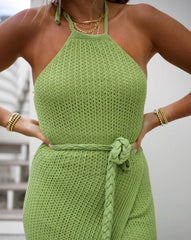By The Sea Crochet Wrap Maxi Dress