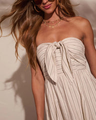 Caraline Strapless Front Tie Mini Dress
