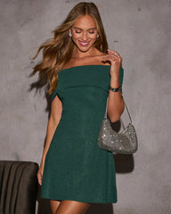 Demi Off the Shoulder Lurex Mini Dress