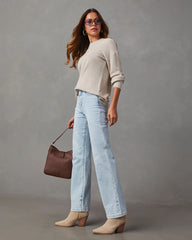 Coralee Waffle Knit Long Sleeve Top