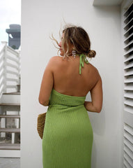 By The Sea Crochet Wrap Maxi Dress