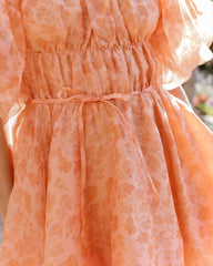 Good Romance Floral Organza Puff Sleeve Mini Dress