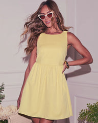 Amie Pleated Mini Dress