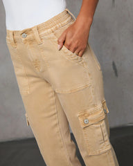 Hauser Stretch Cargo High Rise Jeans