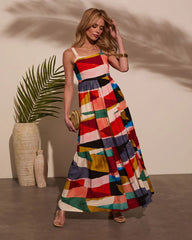 Ceilia A-Line Printed Maxi Dress