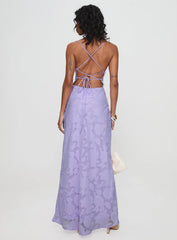Celena Maxi Dress Lilac Burnout