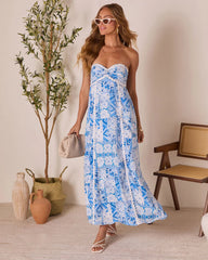 Arlowe Floral Patchwork Maxi Dress