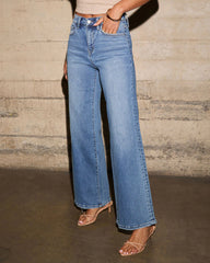 Casual Moves Super Stretch High Rise Wide Leg Jeans