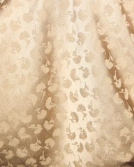 Golden Gatherings Pleated Satin Maxi Dress