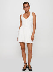 Loveluck Lace Mini Dress White