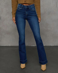 Coraline Super Stretch Mid Rise Flare Jeans