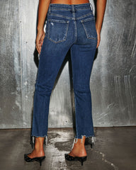 In A Trance Super Stretch Mid Rise Straight Leg Jeans