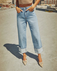 Harden Stretch Super High Rise Straight Jeans