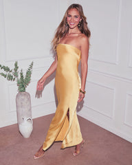 Afternoon Light Strapless Maxi Dress