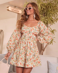 Dannie Floral Cut Out Mini Dress
