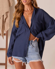 Elowen Balloon Sleeve Button Down Top