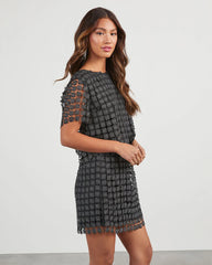 Cazzie Flower Short Sleeve Top